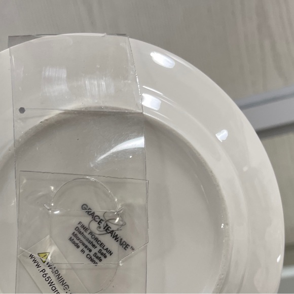 Gracie Teaware Easter Bunny Pink Gingham Porcelain Tea & Saucer Set of 2 NWT - Picture 4 of 4